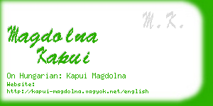 magdolna kapui business card